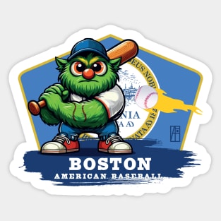 USA - American BASEBALL - Boston - Baseball mascot - Boston baseball Sticker